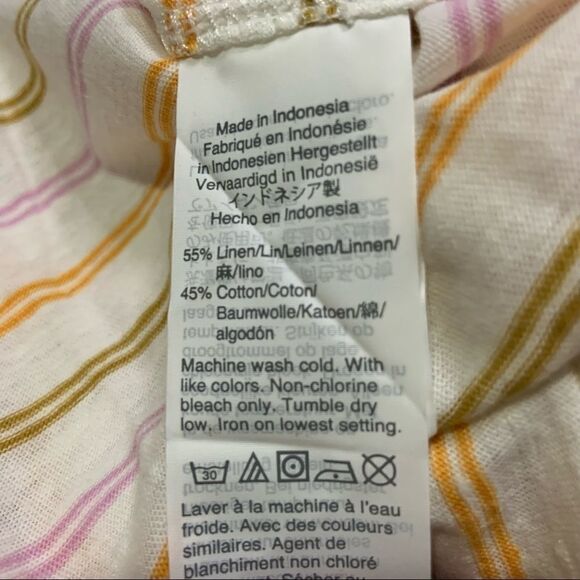 🆕 Madewell Stripes Boxy Cotton / Linen Shirt - Picture 6 of 7